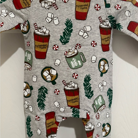 Mud Pie Infant Christmas Peppermint Cocoa Sleeper 0-3 Months, Winter Sleeper - Picture 10 of 14